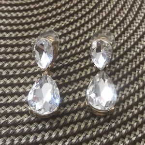 LARGE CRYSTAL DROP EARRINGS